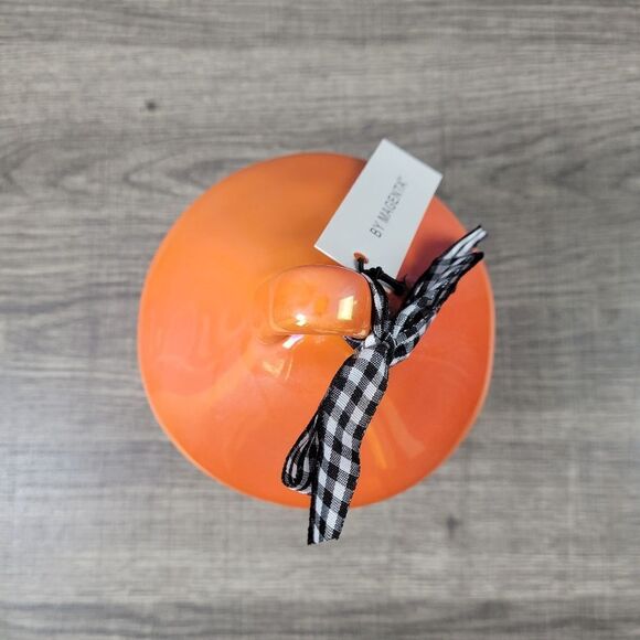 Rae Dunn Artisan Collection Iridescent Orange Ceramic‎ Boo Birdhouse - Picture 6 of 7